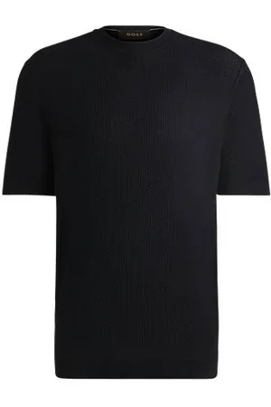 HUGO BOSS Trui van zijde met gebreide structuur