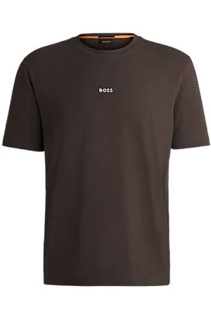 HUGO BOSS Relaxed-fit T-shirt van stretchkatoen met logoprint