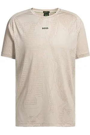 HUGO BOSS Actief T-shirt met jacquarddessin en vochtregulering