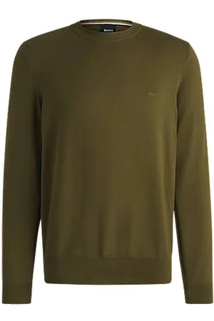 HUGO BOSS Katoenen trui met logostiksel