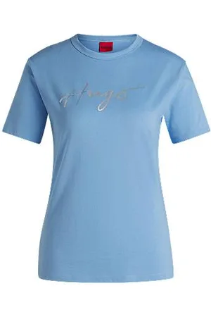 HUGO BOSS Katoenen T-shirt met ronde hals en seizoensprint