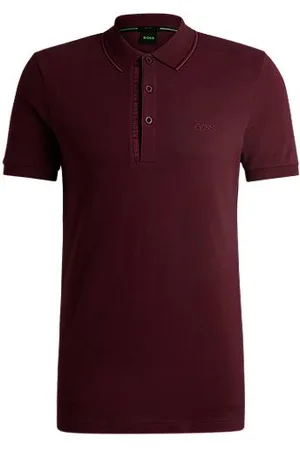 HUGO BOSS Slim-fit polo van katoenpiqué met ton-sur-ton logo