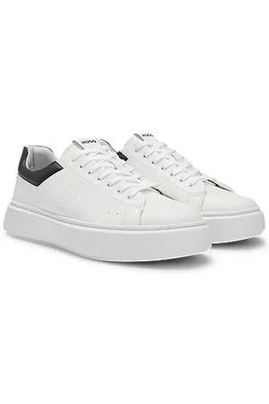 HUGO BOSS Lage sneakers met tweedelig logo