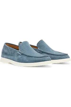 HUGO BOSS Loafers van suède met contrasterende buitenzool
