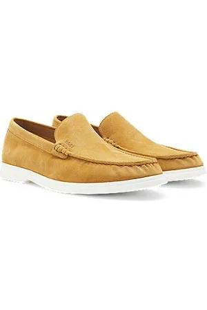 HUGO BOSS Loafers van suède met contrasterende buitenzool
