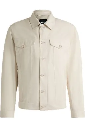 HUGO BOSS Regular-fit jas van suède