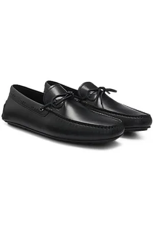 HUGO BOSS Mocassins van leer met doorlopende rubberzool