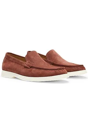 HUGO BOSS Loafers van suède met contrasterende buitenzool