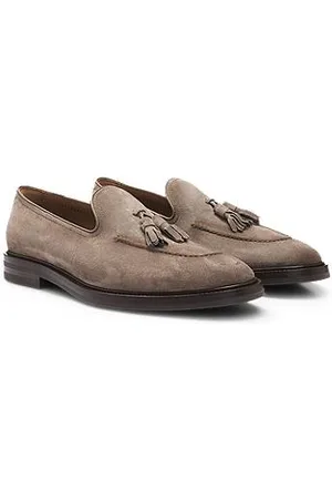 HUGO BOSS Loafers van suède met kwastje