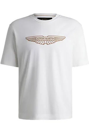 HUGO BOSS X ASTON MARTIN T-shirt van stretchkatoen met logo-artwork