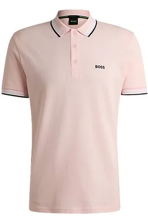 HUGO BOSS Paddy-polo van katoenpiqué met een logo op de onderkraag