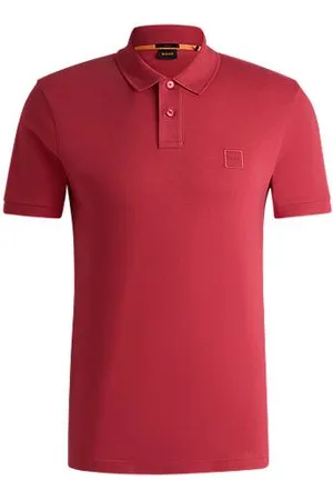 HUGO BOSS Slim-fit polo van stretchkatoen met logopatch