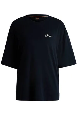 HUGO BOSS Oversized T-shirt van katoenen jersey met logo-artwork