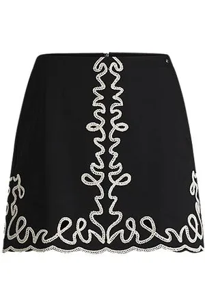 HUGO BOSS Katoenen minirok met contrasterend borduursel