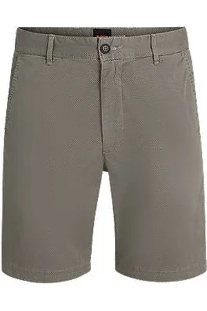 HUGO BOSS Slim-fit twill chinoshort van stretchkatoen