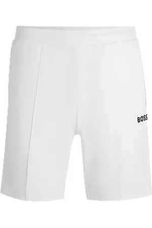 HUGO BOSS Sportieve short van stretchgabardine met vochtbeheersing