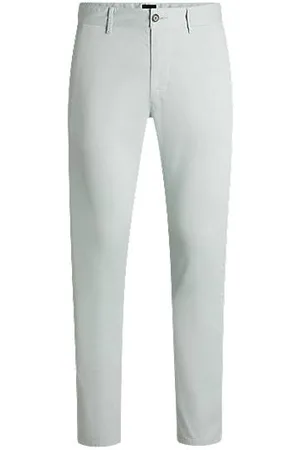 HUGO BOSS Slim-fit satijnen chino van stretchkatoen