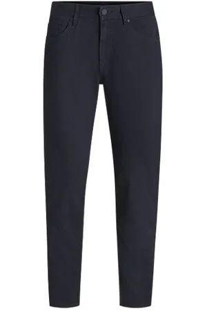 HUGO BOSS Regular-fit Maine-broek van katoenen twill met stretch