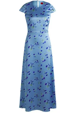 HUGO BOSS Maxi-jurk met kapmouwen en bloemenprint