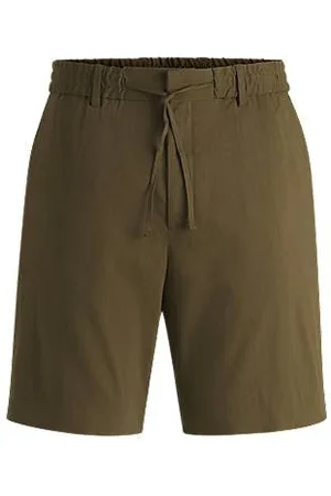 HUGO BOSS Formele korte broek van een linnenmix