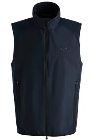 HUGO BOSS Waterafstotend golfgilet met decoratieve reflecterende details