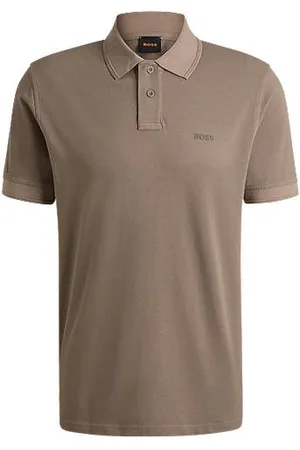 HUGO BOSS Polo van katoenpiqué met logoprint