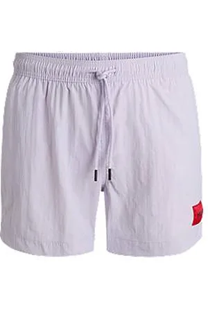HUGO BOSS Volledig gevoerde zwemshort met rood logolabel