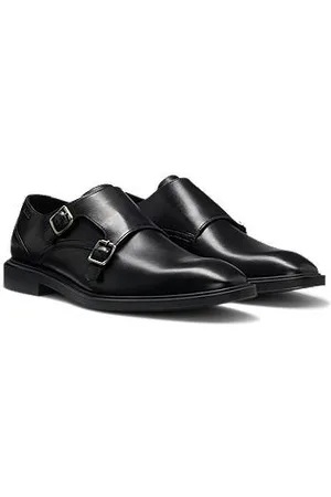 HUGO BOSS Leren schoenen met dubbele gesp