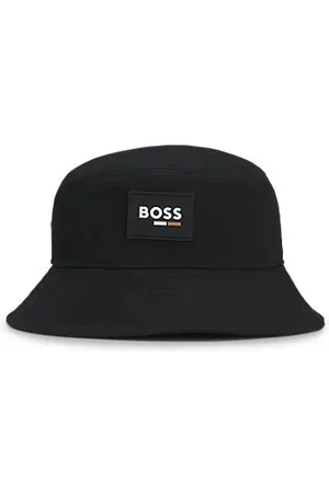 HUGO BOSS Vissershoed voor kinderen van katoen met rubberen logopatch