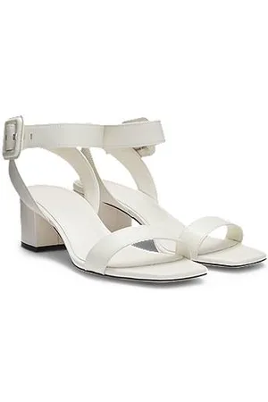 HUGO BOSS Leren sandalen met enkelbandje met gesp