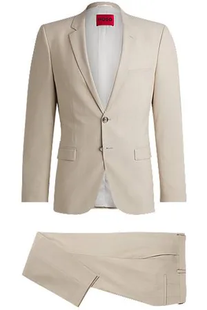 HUGO BOSS Extra slim-fit pak van een gemêleerde wolmix