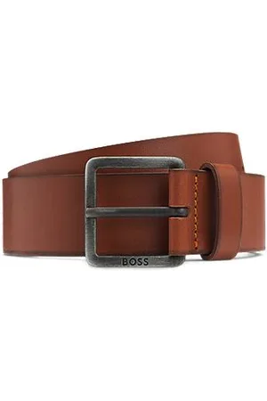 HUGO BOSS Leren riem met logogesp