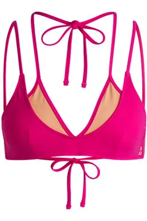 HUGO BOSS Tweekleurige bikinitop met halterlijn en gelaagd design