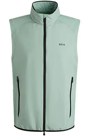 HUGO BOSS Waterafstotend golfgilet met decoratieve reflecterende details