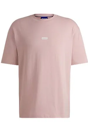 HUGO BOSS T-shirt van katoenen jersey met nieuw seizoenslogo