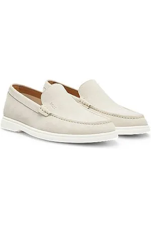HUGO BOSS Loafers van suède met contrasterende buitenzool
