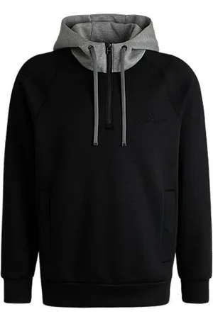 HUGO BOSS Relaxed-fit hoodie met ritskraag
