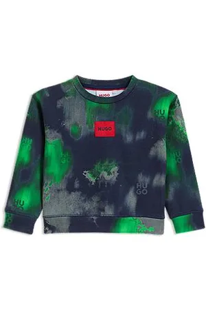 HUGO BOSS Kindersweater van een katoenmix met all-over print