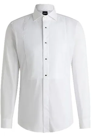 HUGO BOSS Slim-fit overhemd van gemakkelijk te strijken katoenen popeline