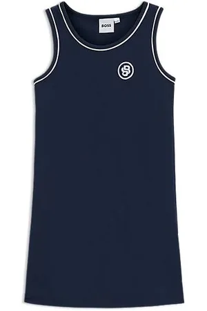 HUGO BOSS Mouwloze kinderjurk met Double B-monogram