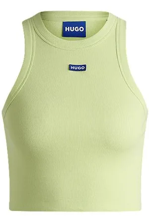 HUGO BOSS Tanktop van stretchkatoen met logopatch