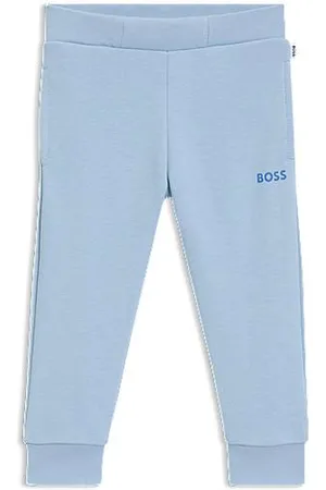 HUGO BOSS Katoenen trainingsbroek voor kinderen met logoprint