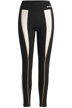 HUGO BOSS Actieve legging van superstretchmateriaal met contrastdetails