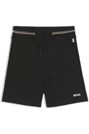 HUGO BOSS Katoenen short met gestreepte tailleband voor kinderen