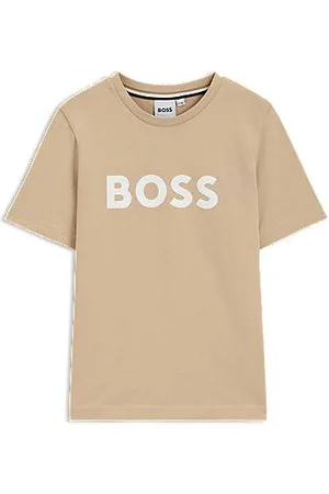 HUGO BOSS Katoenen T-shirt met logoprint voor kinderen