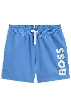 HUGO BOSS Zwemshort voor kinderen van zacht materiaal met logoprint