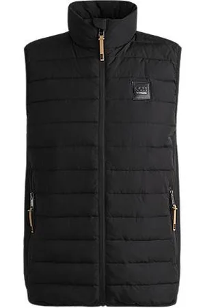 HUGO BOSS Waterafstotende bodywarmer met logopatch voor ruiters