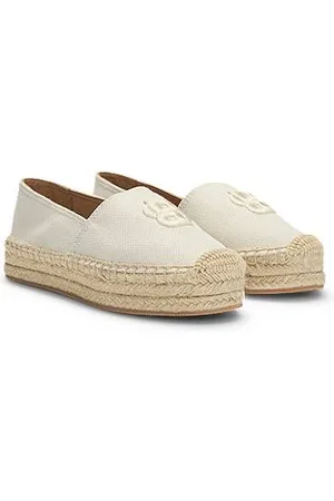 HUGO BOSS Espadrilles met gestikt Double B-monogram