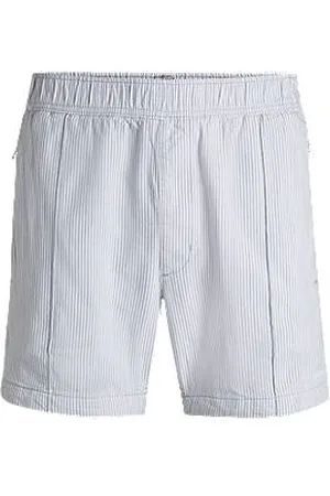 HUGO BOSS Shorts van een katoenmix met verticale strepen
