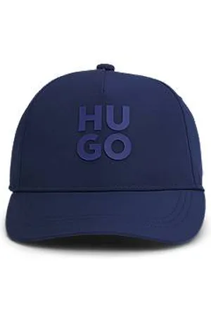 HUGO BOSS Kinderpet van gekreukeld materiaal met tweedelig logo